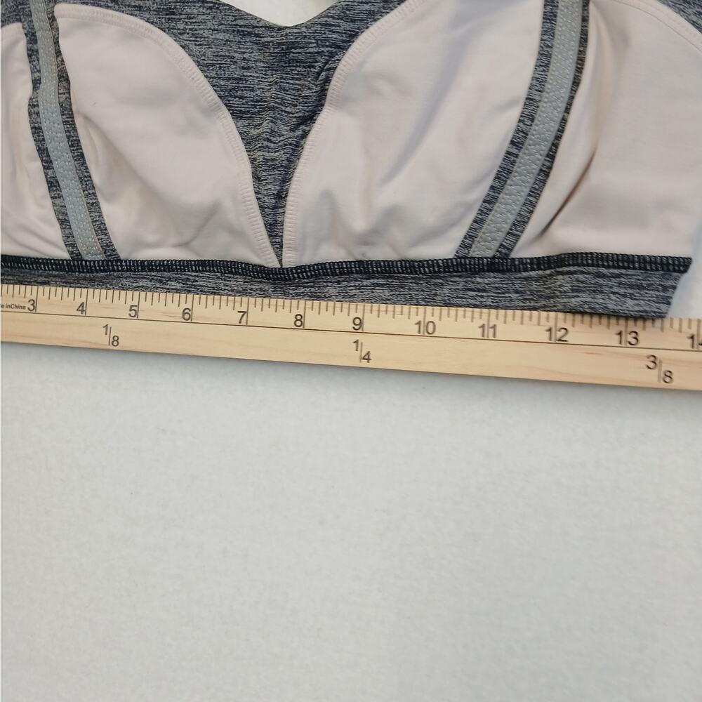 Lululemon Womens 10 Heathered Gray Strappy Crisscross Back Sports Bra - Picture 3 of 10